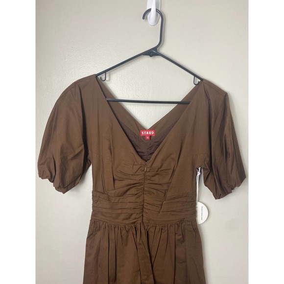 STAUD Brown Midi Dress - Picture 9 of 10